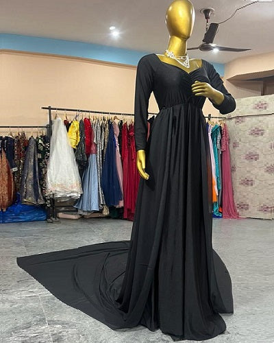 G4, Black Maternity shoot Baby Shower Lycra Body Fit Gown, Size: All, Color: All