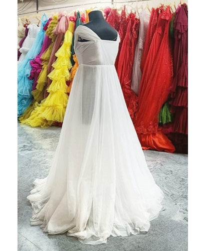 W922 , White Prewedding Shoot Gown, Size: All, Color: All