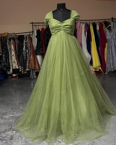 G2013, Olive Green Shoot Trail Gown, Size: All, Color: All