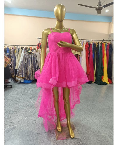 G440, Pink Short Front Trail Ball Gown, Size: All, Color: All
