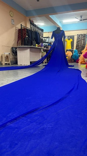 G233, Royal Blue Maternity Shoot Twin Trail Baby Shower Gown, Size: All, Color: All