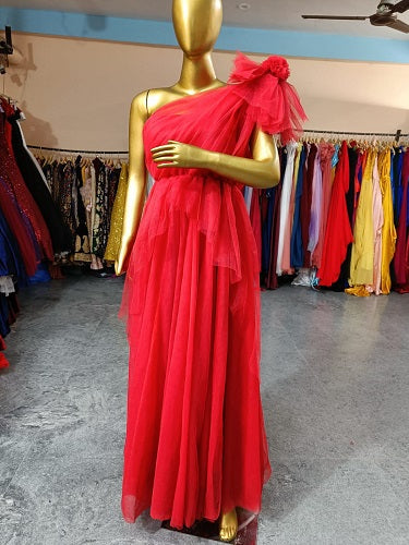 G619, Red Wine Maternity One Shoulder Gown, Size: All, Color: All