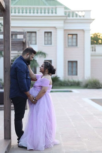 G522, Lavender Maternity Shoot Gown, Size: All, Color: All