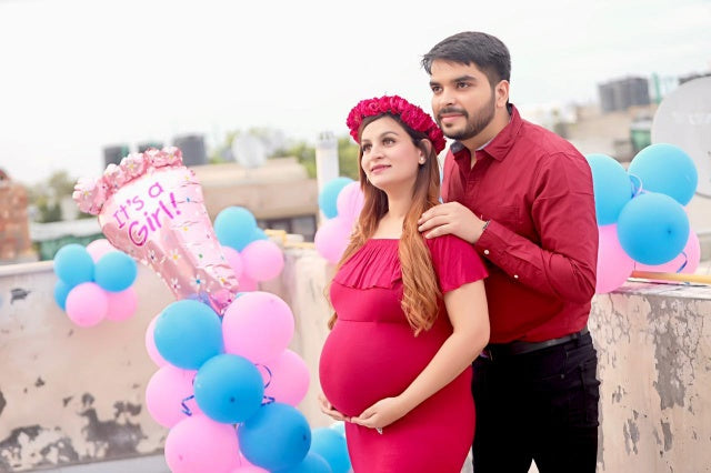 G42, Long Off Shoulder Wine Maternity shoot Baby Shower Lycra Body Fit Gown, Size: All, Color: All