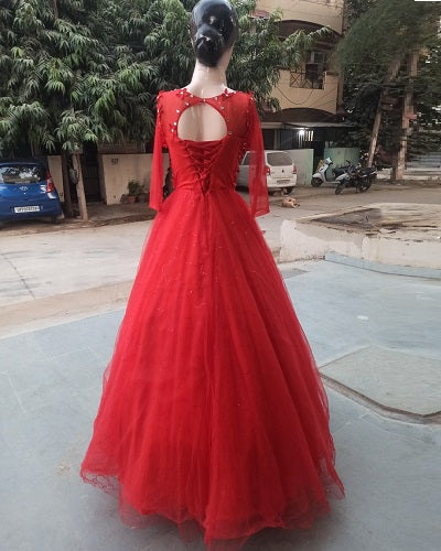 G143, Red Ball Gown, Size (XS-30 to XL-40)