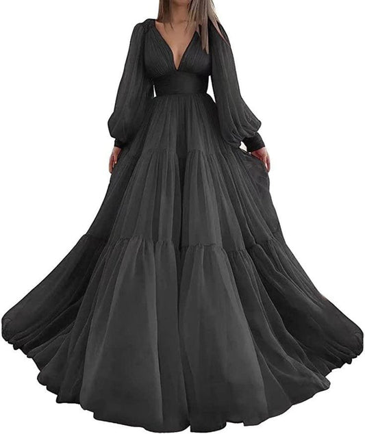 G3011), Black  prewedding shoot ball  gown, Size (All) (Copy)pp