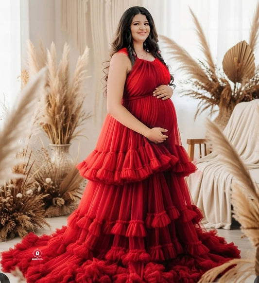 G3000, Red Wine Maternity Gown, Size (All) pp