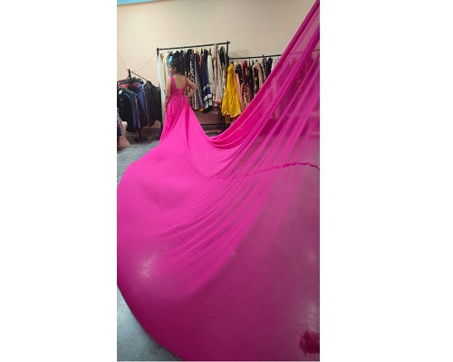 G251, Hot Pink Pre-Wedding Shoot Trail Gown, Size: All, Color: All