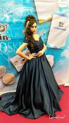 G132, Navy Blue Satin Off Shoulder Trail Ball gown, Size: All, Color: All