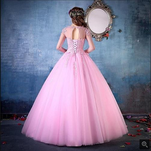 Rose Pink Rose Pink Ball Gown by HER CLOSET for rent online | FLYROBE