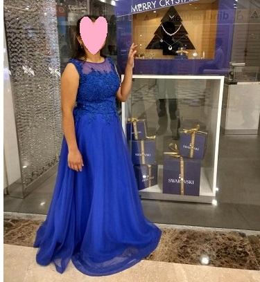G93, Royal Blue Gown (Sleeves available), Size (XS-30 to L-36)