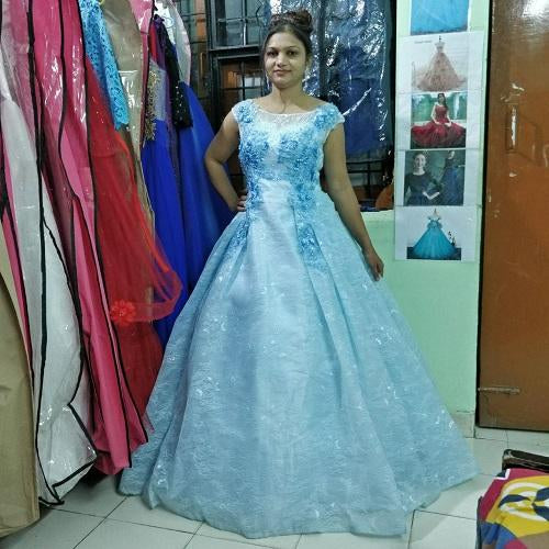 G88, Sweet Sky Blue Ball Gown, Size (XS-30 to XL-40)