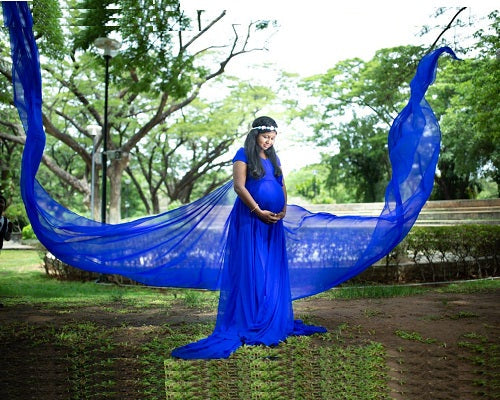 G233,Royal Blue Twin Trail Prewedding Shoot Trail Gown Size: All, Color: All