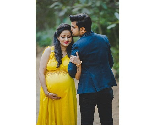 G178, Yellow Maternity Shoot Trail Baby Shower Gown, Size: All, Color: All