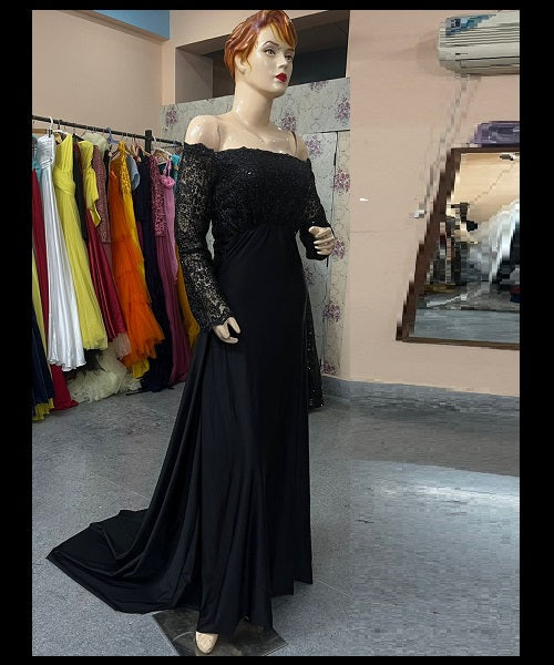 G431, Black Trail Maternity Shoot Baby Shower Gown Size: All, Color: All