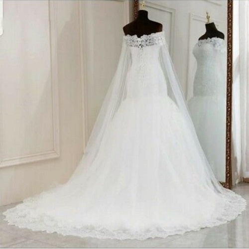 G2036, White Mermaid Gown, Size: All, Color: All