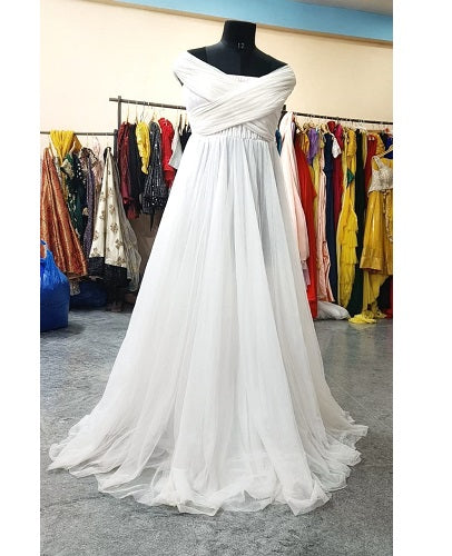 W922 , White Prewedding Shoot Gown, Size: All, Color: All