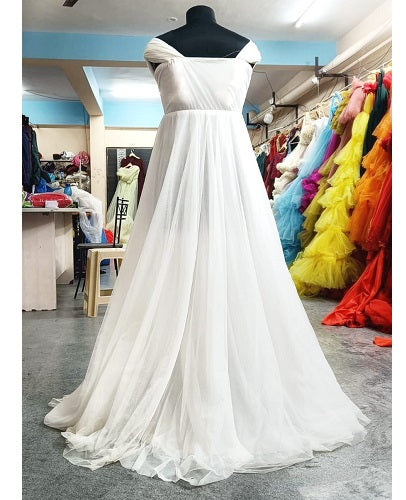 W922 , White Prewedding Shoot Gown, Size: All, Color: All
